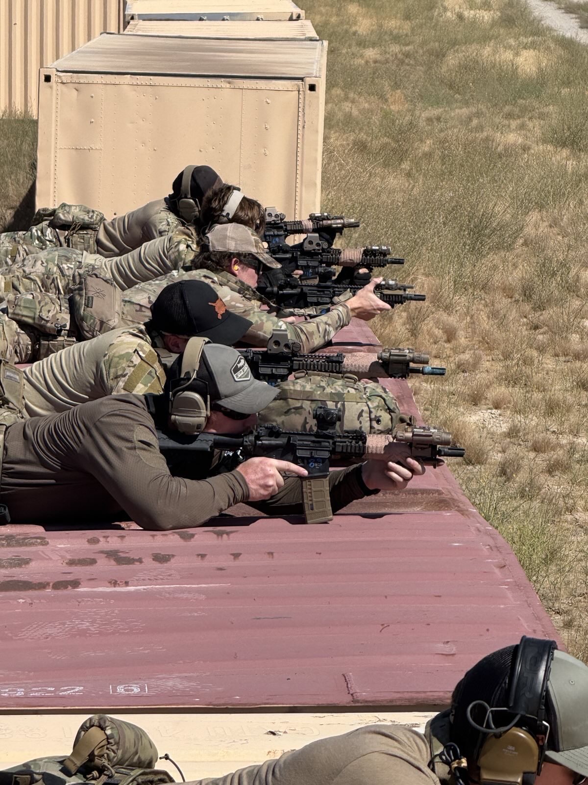 Combat Control trainees during military range training